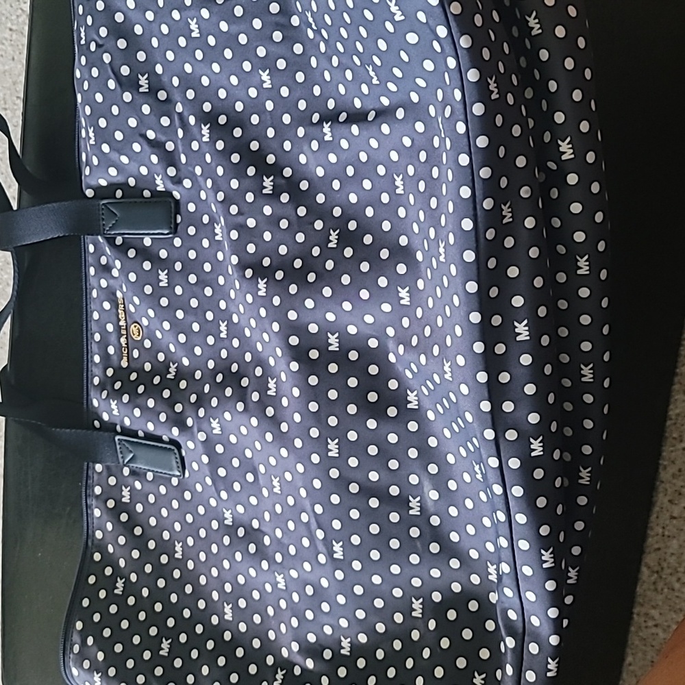 Michael Kors Jet Set Large Polka Dot Nylon Packable Travel Tote Bag
